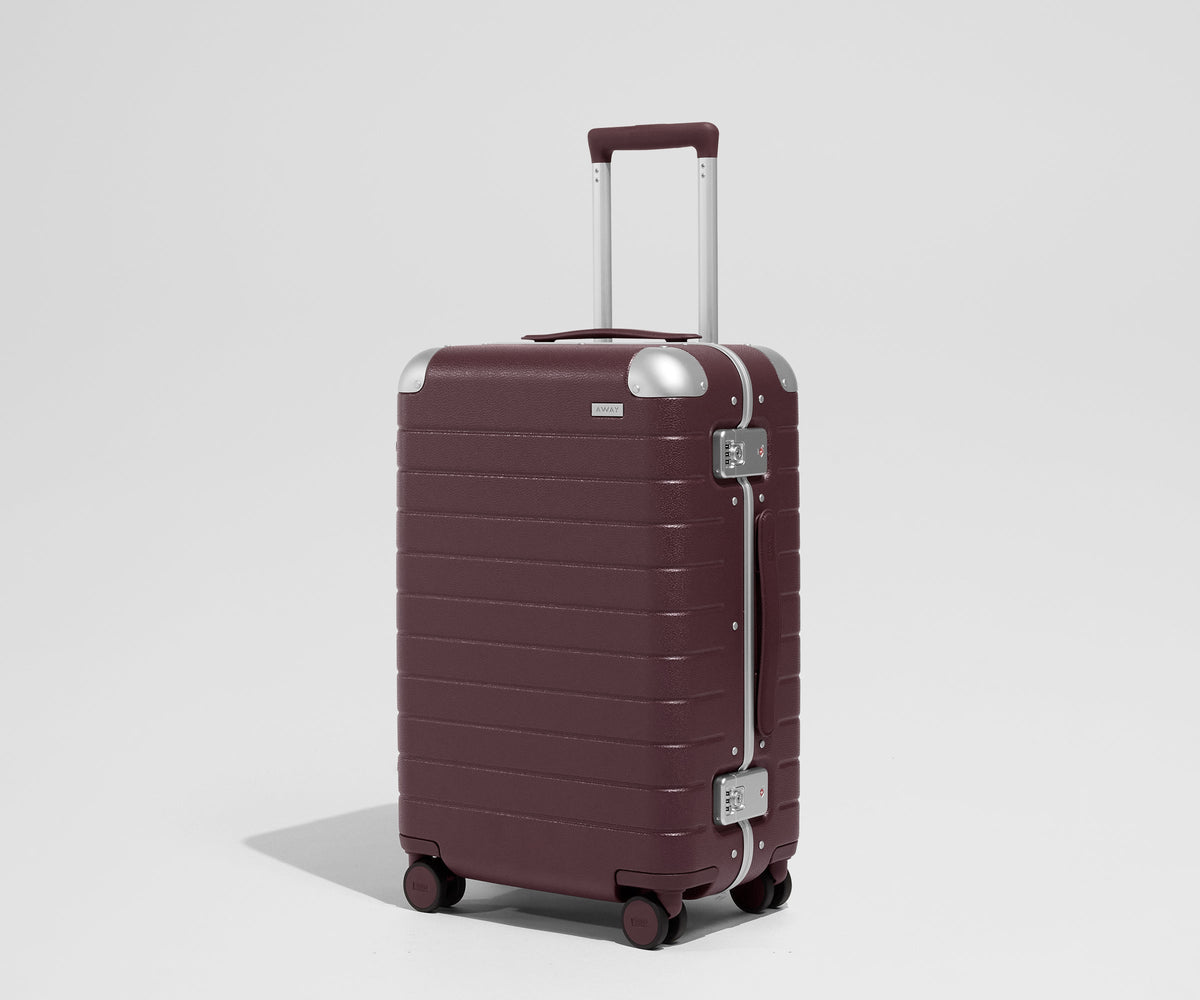 Away The Aluminum Edge Bigger Carry-On Suitcase - Oxblood Red