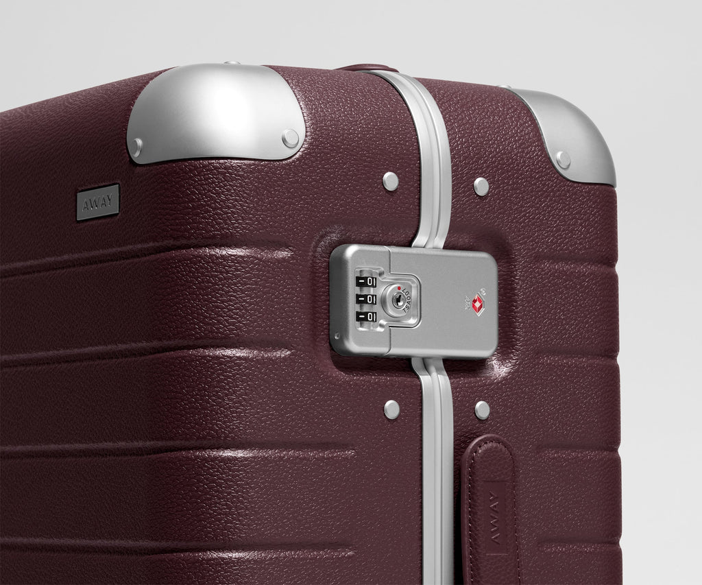 Away The Aluminum Edge Bigger Carry-On Suitcase - Oxblood Red