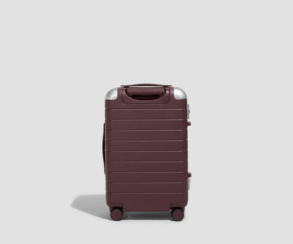 Away The Aluminum Edge Carry-On Suitcase - Oxblood Red