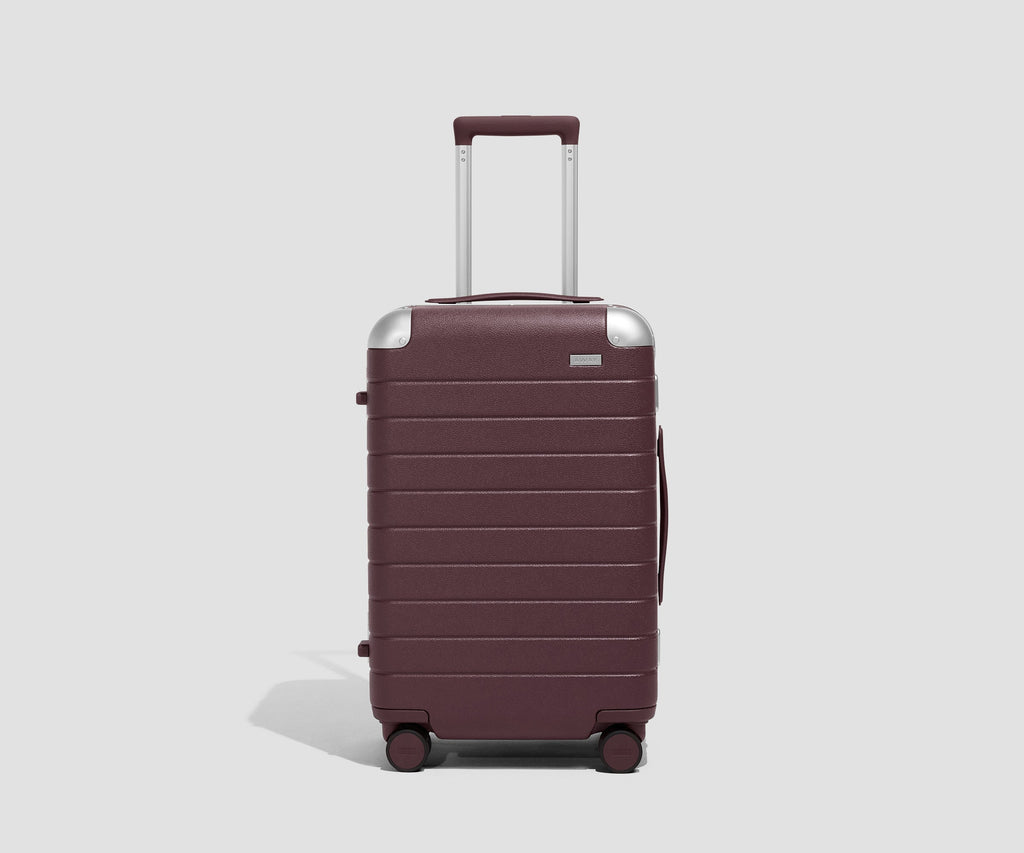 Away The Aluminum Edge Carry-On Suitcase - Oxblood Red