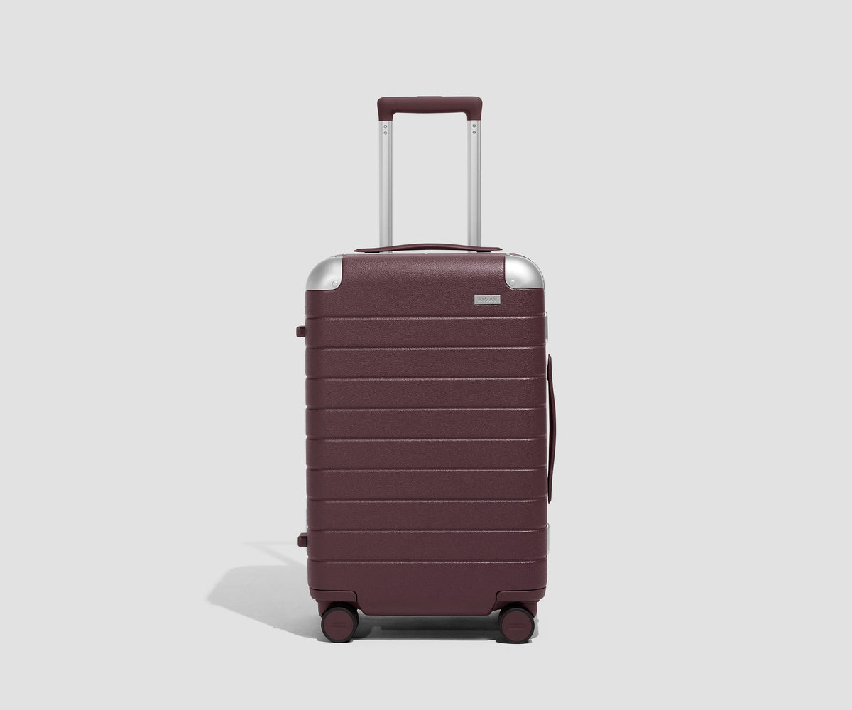 Away The Aluminum Edge Carry-On Suitcase - Oxblood Red
