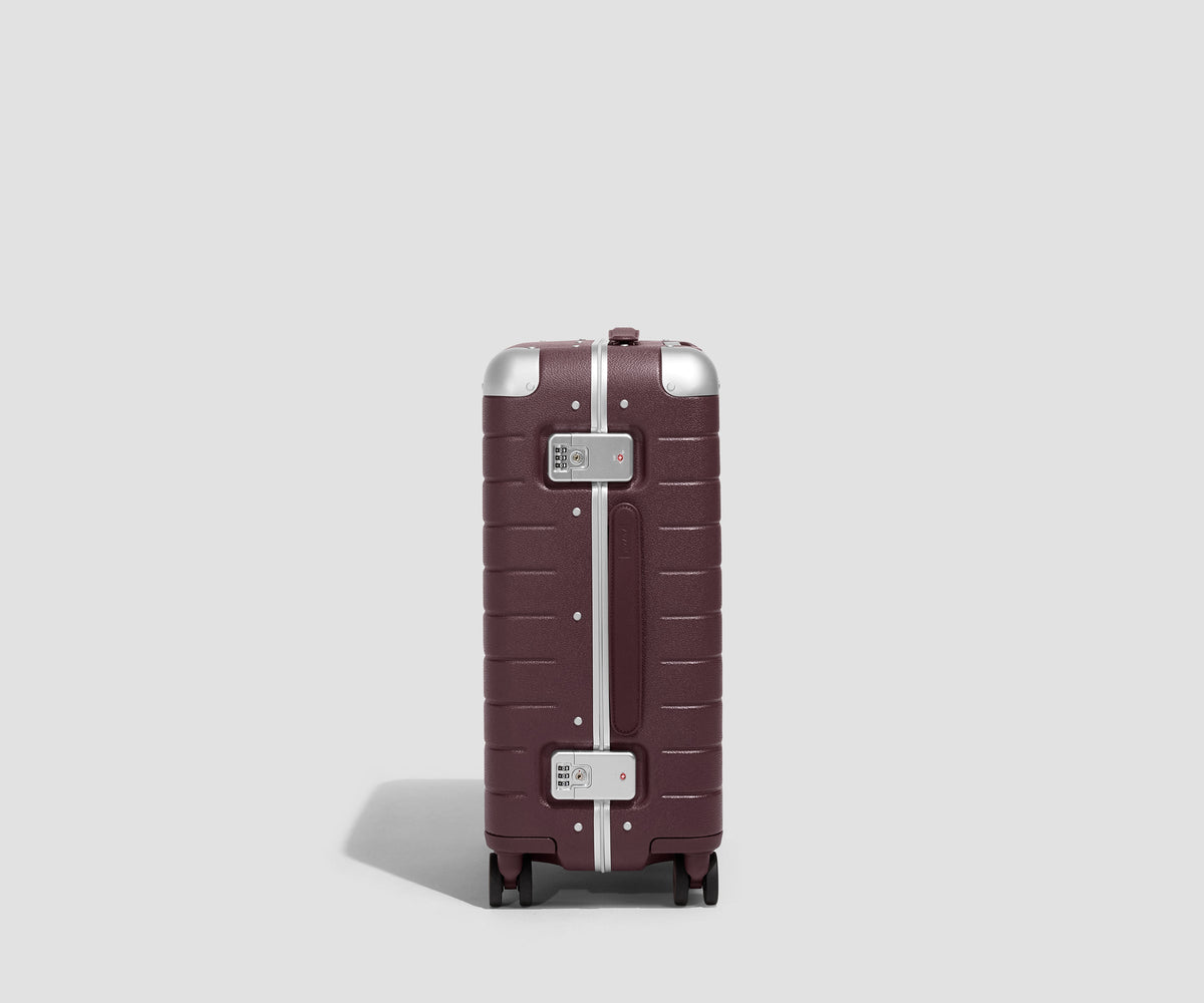 Away The Aluminum Edge Carry-On Suitcase - Oxblood Red