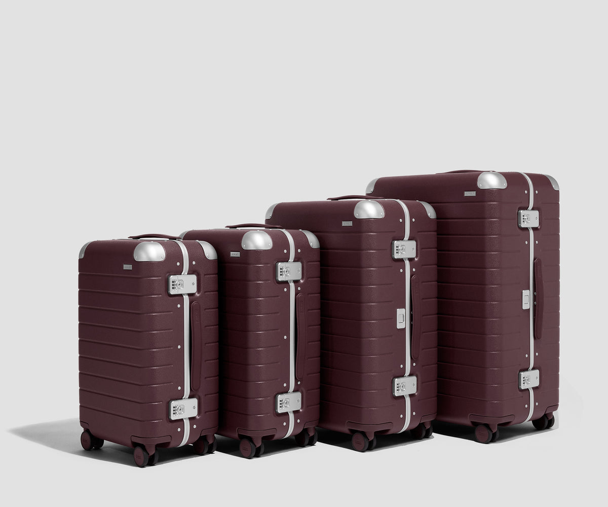 Away The Aluminum Edge Medium Suitcase - Oxblood Red