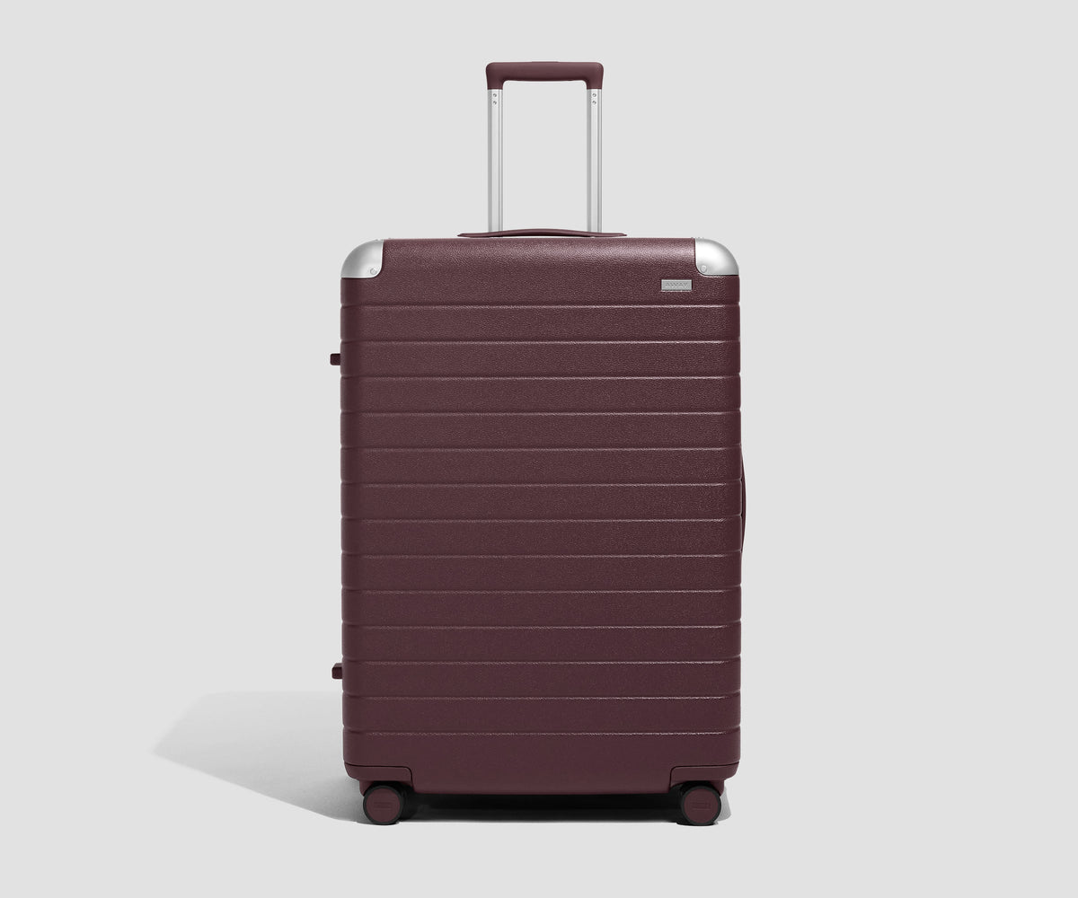 Away The Aluminum Edge Large Suitcase - Oxblood Red