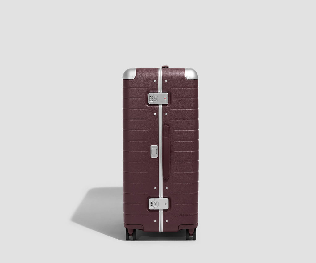 Away The Aluminum Edge Large Suitcase - Oxblood Red