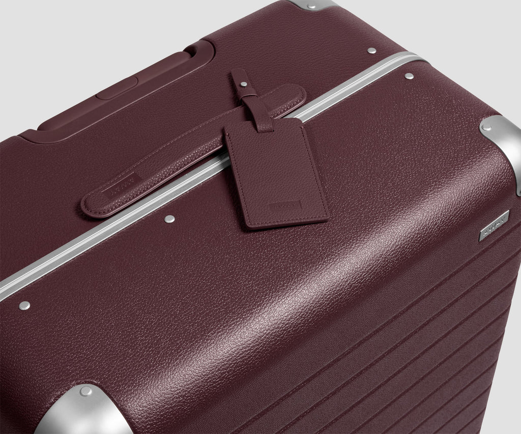 Away The Aluminum Edge Large Suitcase - Oxblood Red