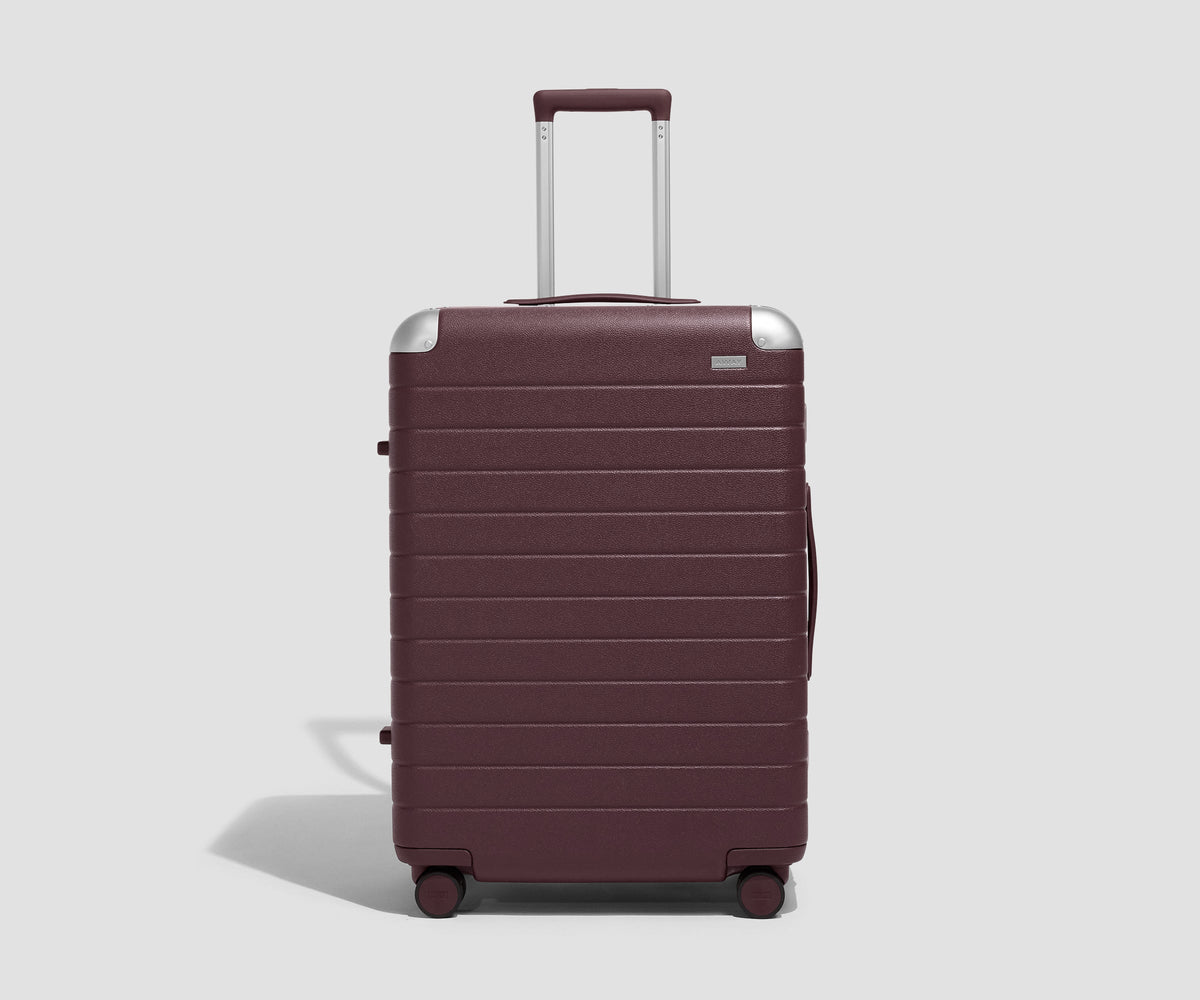 Away The Aluminum Edge Medium Suitcase - Oxblood Red