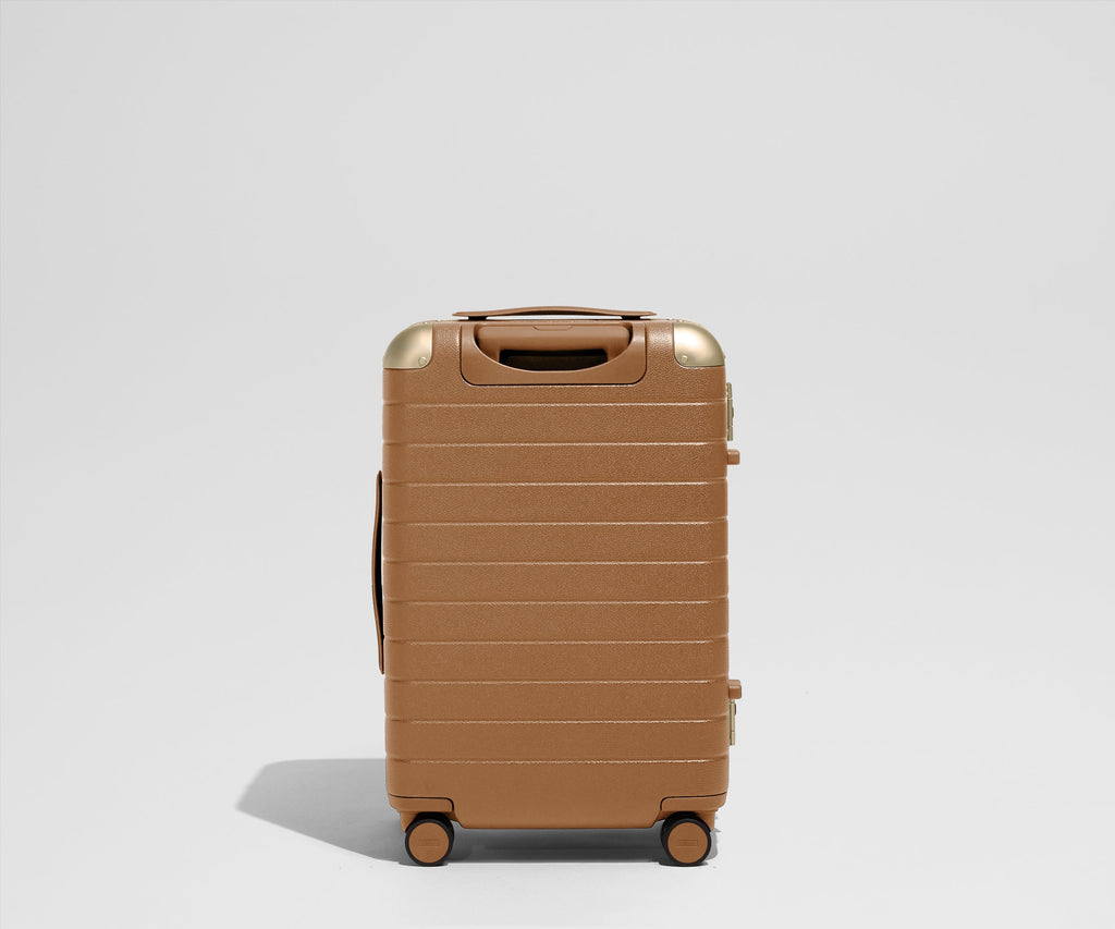 Away The Aluminum Edge Bigger Carry-On Suitcase - Cognac Brown