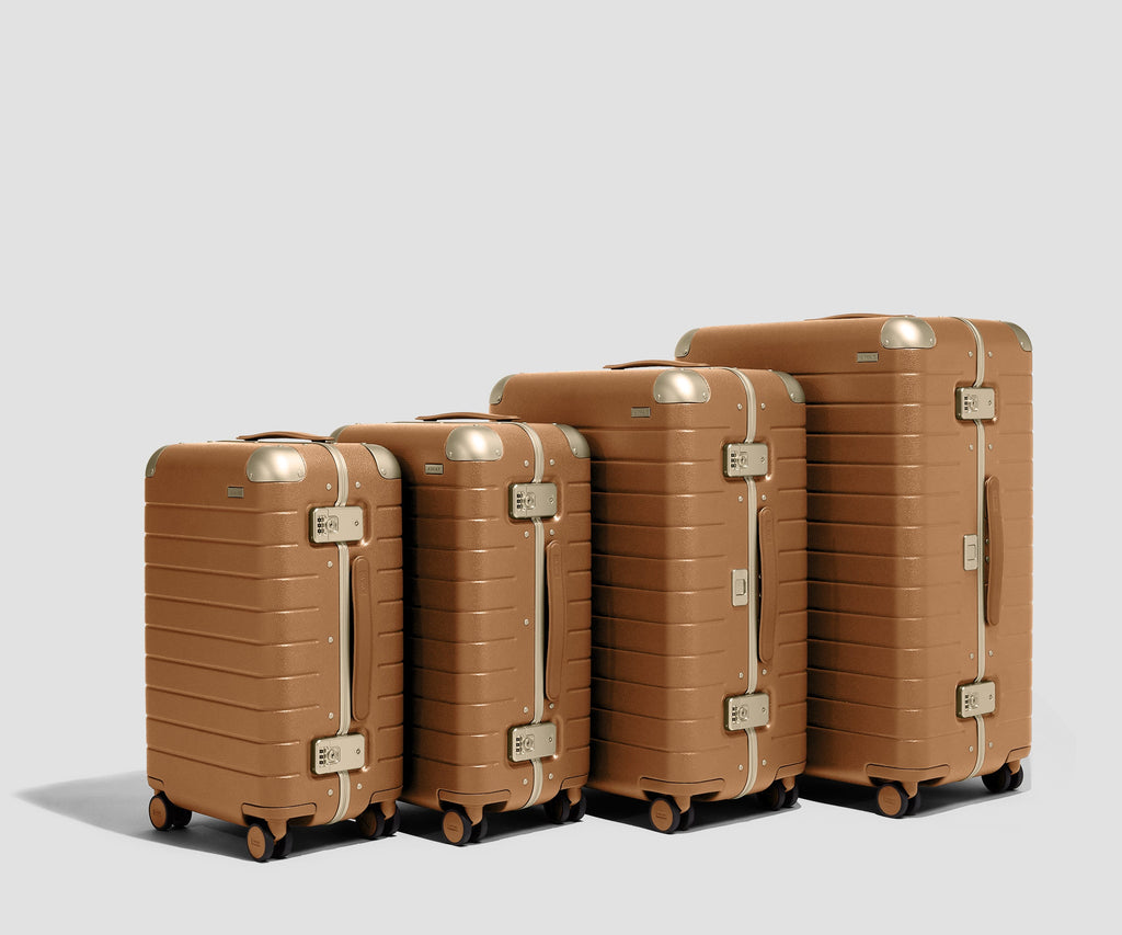 Away The Aluminum Edge Large Suitcase - Cognac Brown
