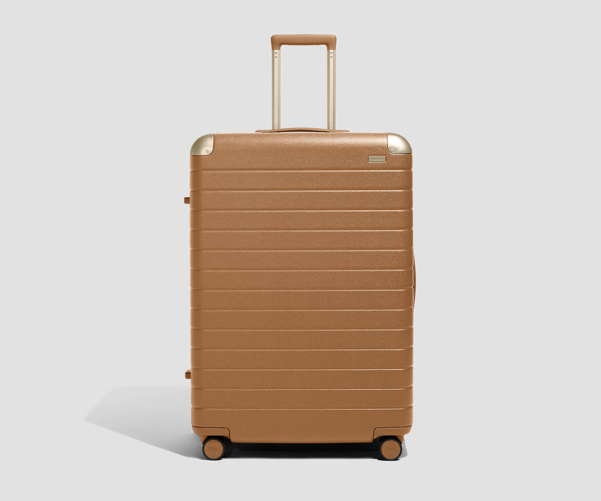 Away The Aluminum Edge Large Suitcase - Cognac Brown