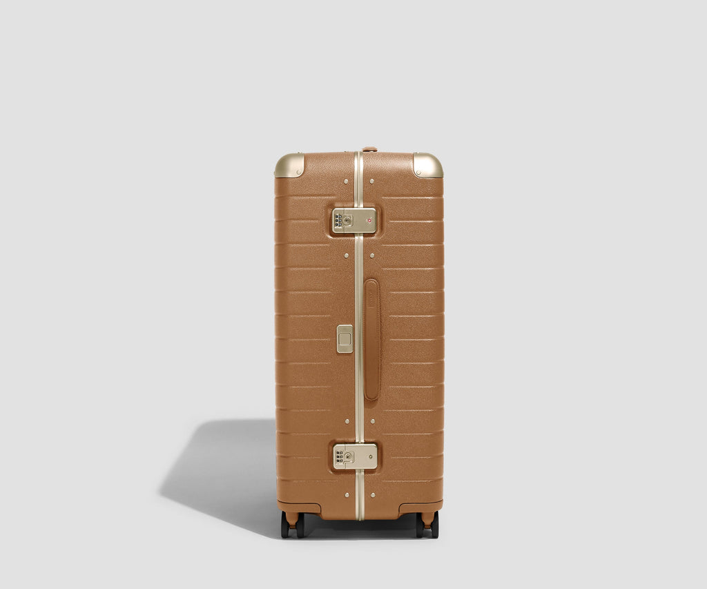 Away The Aluminum Edge Large Suitcase - Cognac Brown