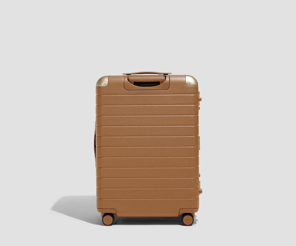 Away The Aluminum Edge Medium Suitcase - Cognac Brown