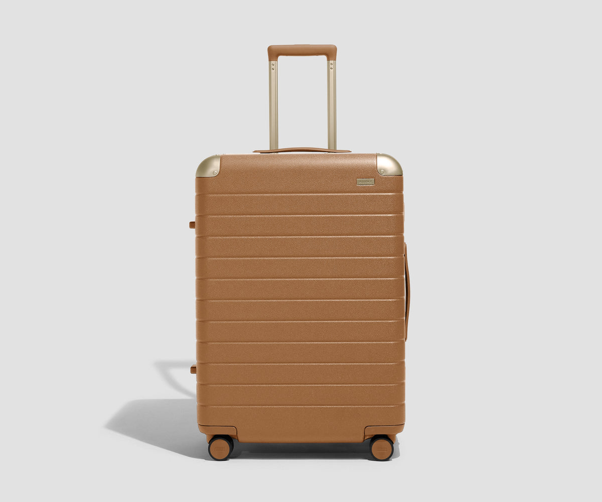 Away The Aluminum Edge Medium Suitcase - Cognac Brown