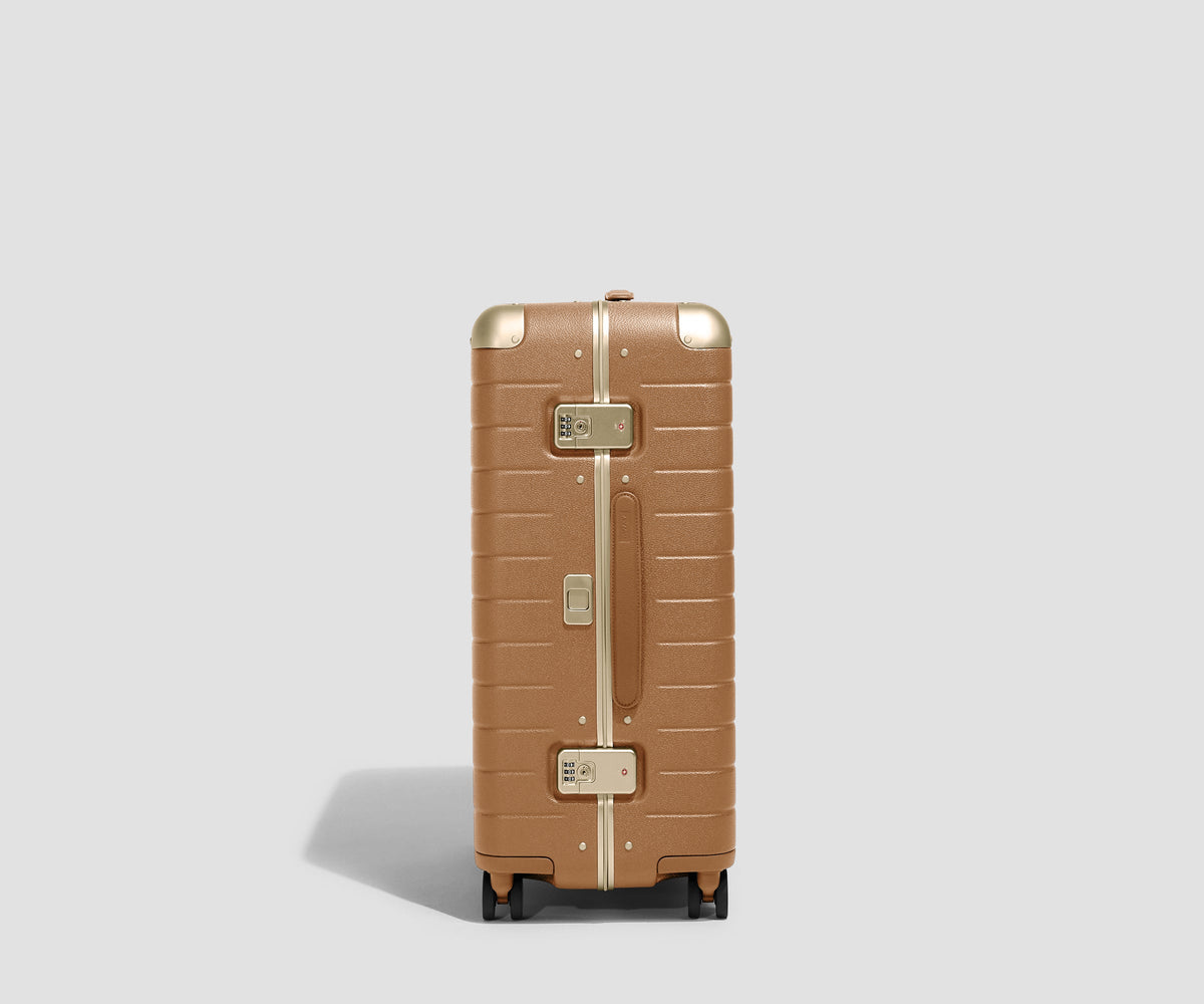 Away The Aluminum Edge Medium Suitcase - Cognac Brown