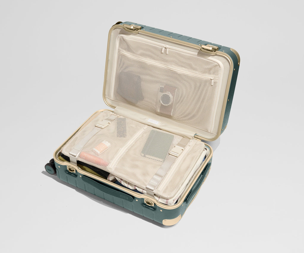 Away The Aluminum Edge Bigger Carry-On Suitcase - Ivy Green