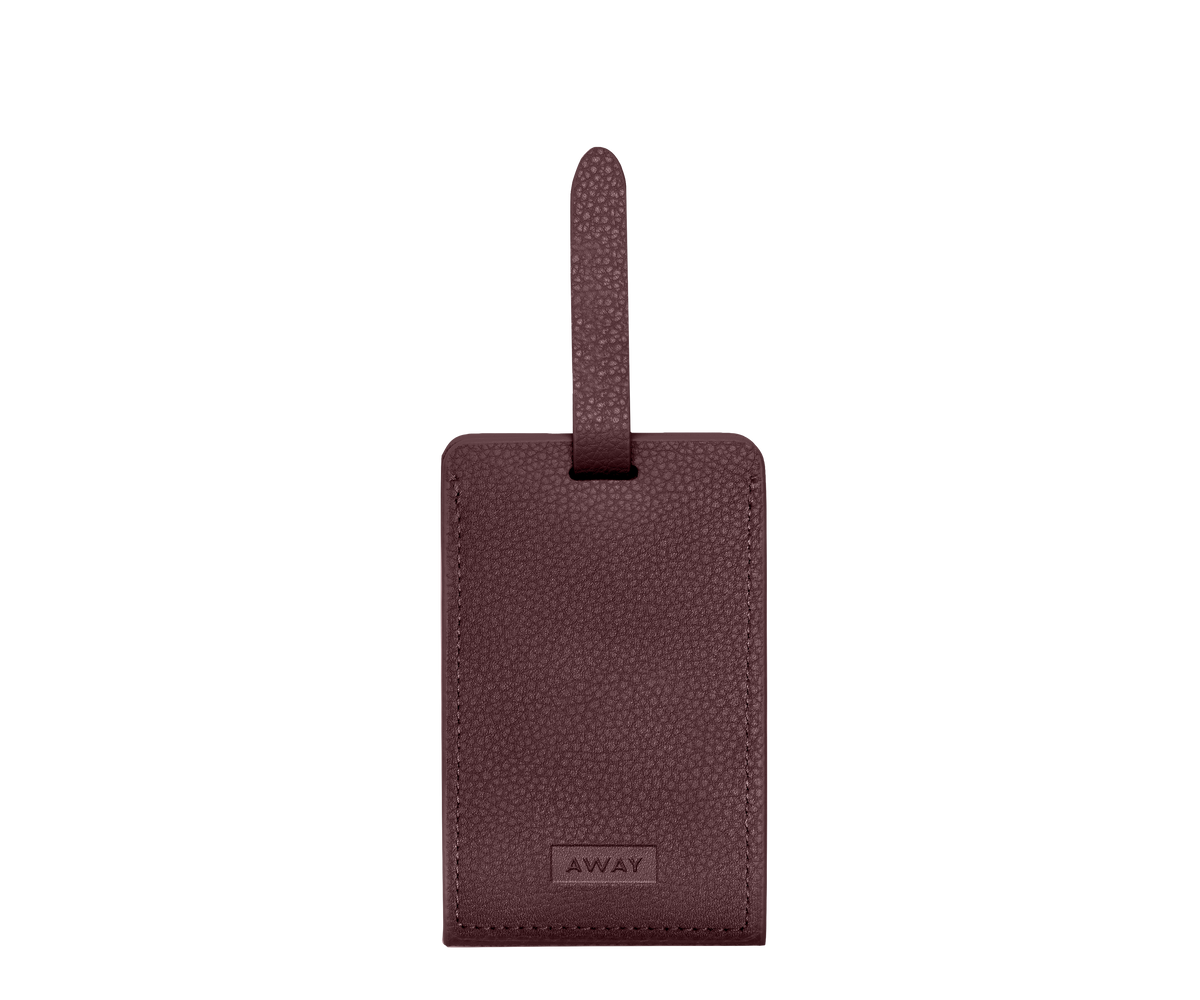 Away Aluminum Edge Tag Luggage Tag - Oxblood Red