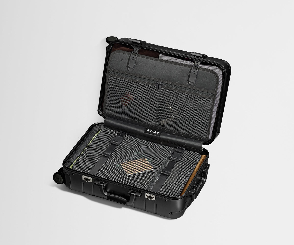 Away The Carry-On: Aluminum Edition Suitcase - Onyx Black