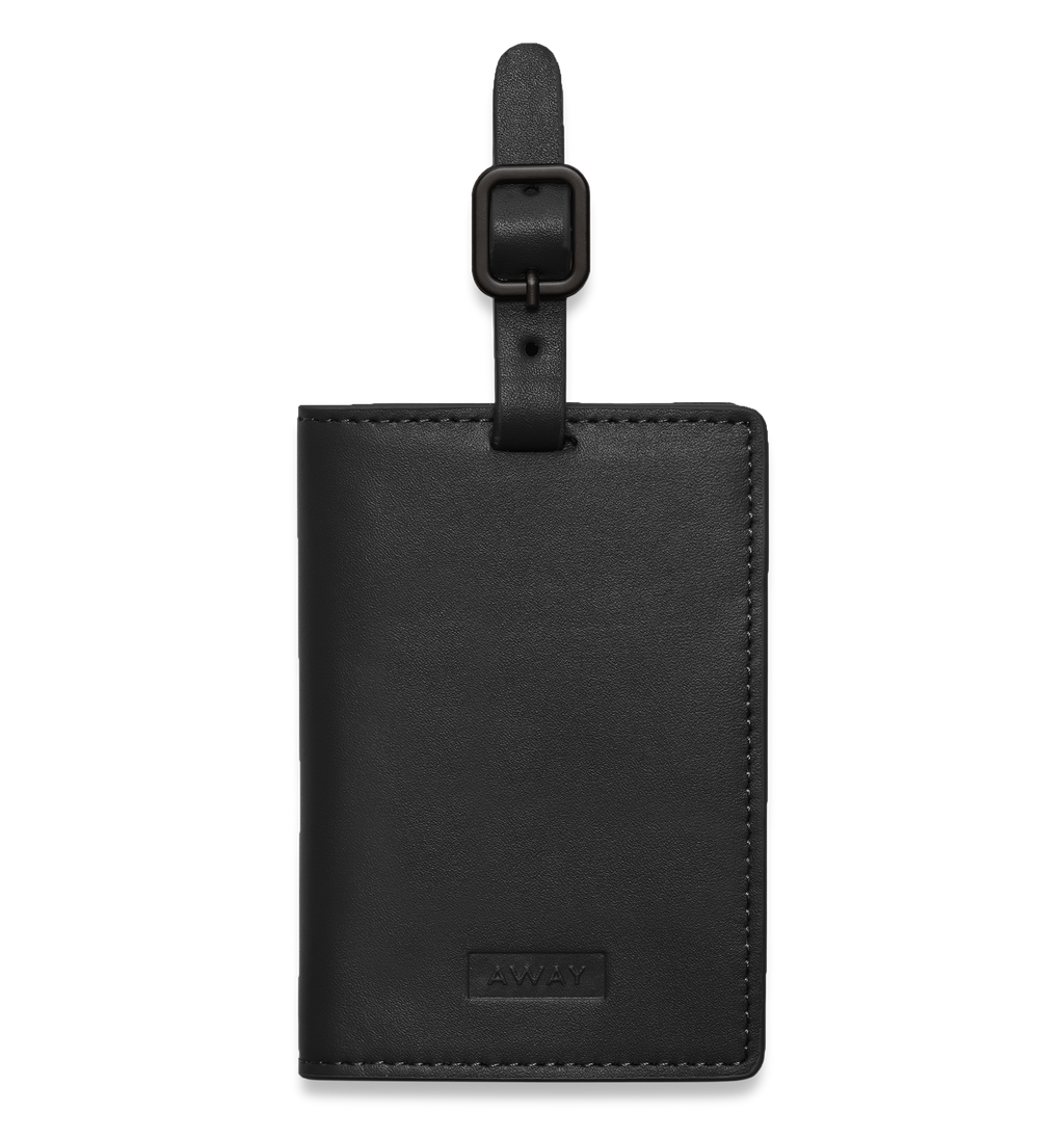 Away Aluminum Luggage Tag in Onyx Black Standard