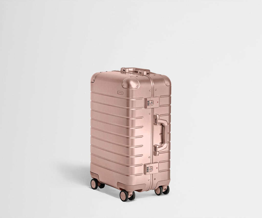 Away The Bigger Carry-On: Aluminum Edition Suitcase - Rose Gold