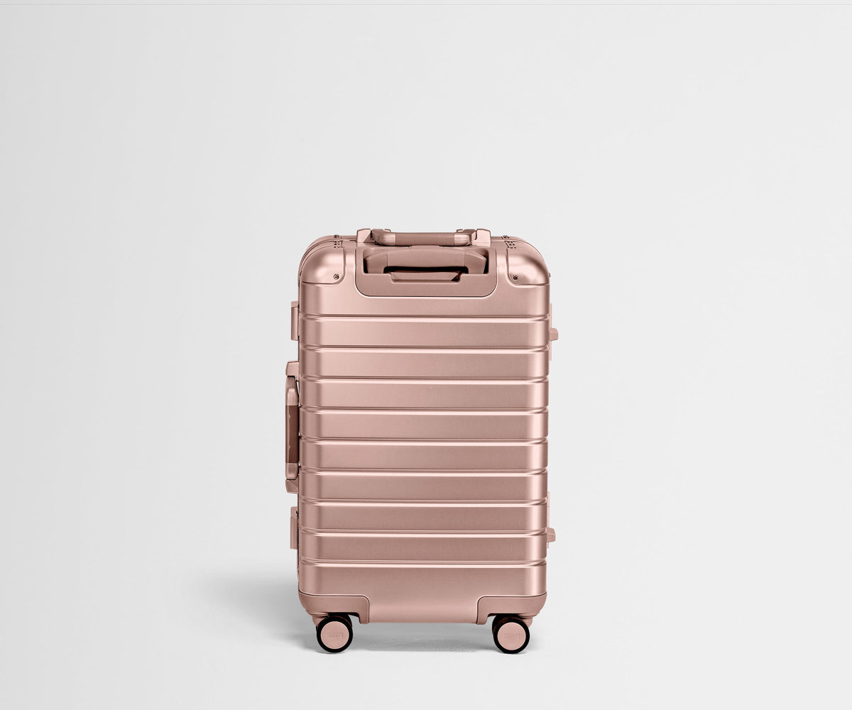 Away The Bigger Carry-On: Aluminum Edition Suitcase - Rose Gold