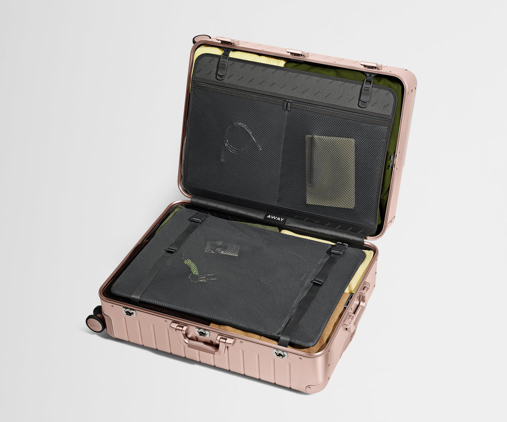 Away The Large: Aluminum Edition Suitcase - Rose Gold
