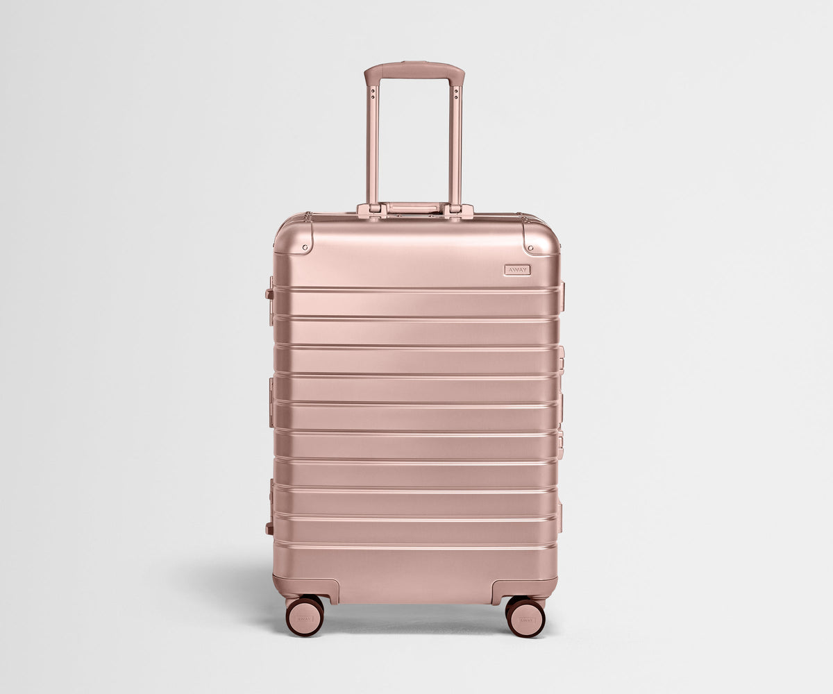 Away The Medium: Aluminum Edition Suitcase - Rose Gold
