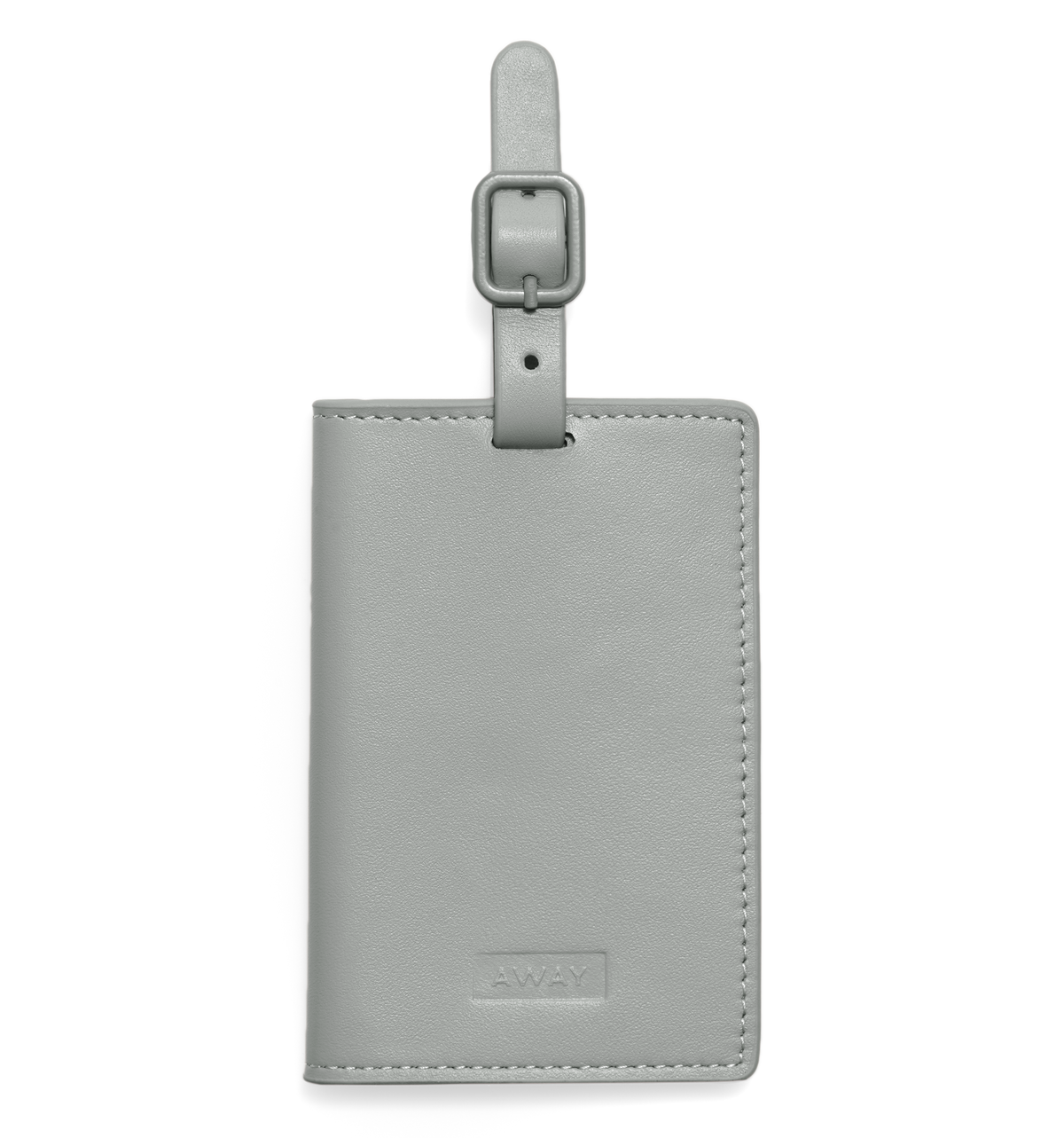 Away Aluminum Luggage Tag in Silver Standard