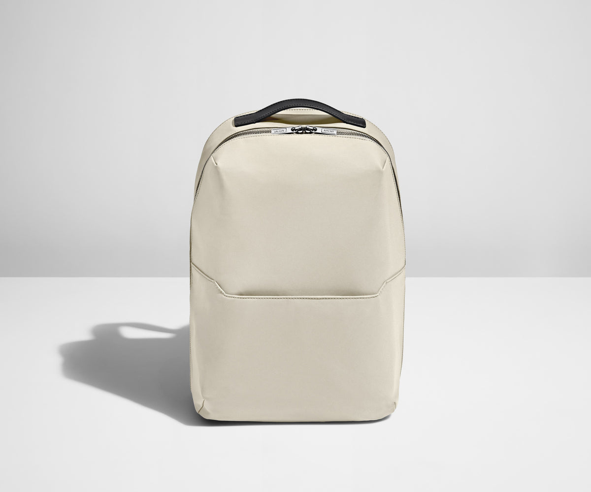 Away The Everywhere Zip Backpack in Salt White