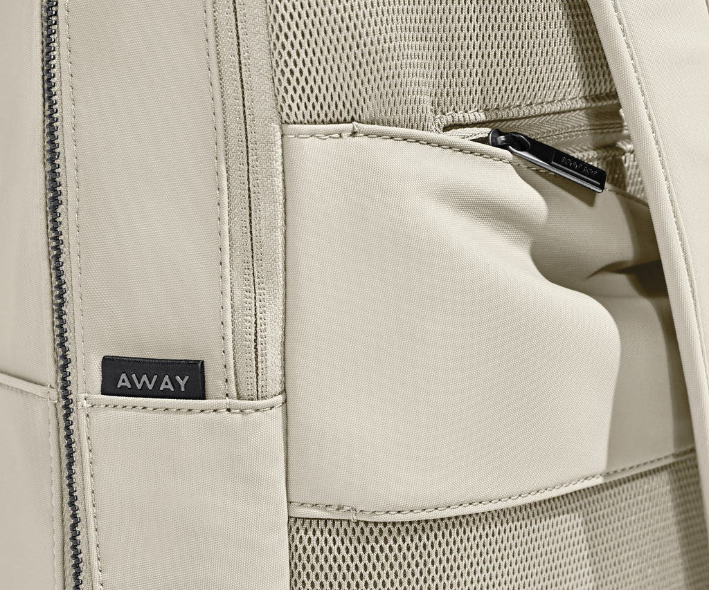 Away The Everywhere Zip Backpack in Salt White