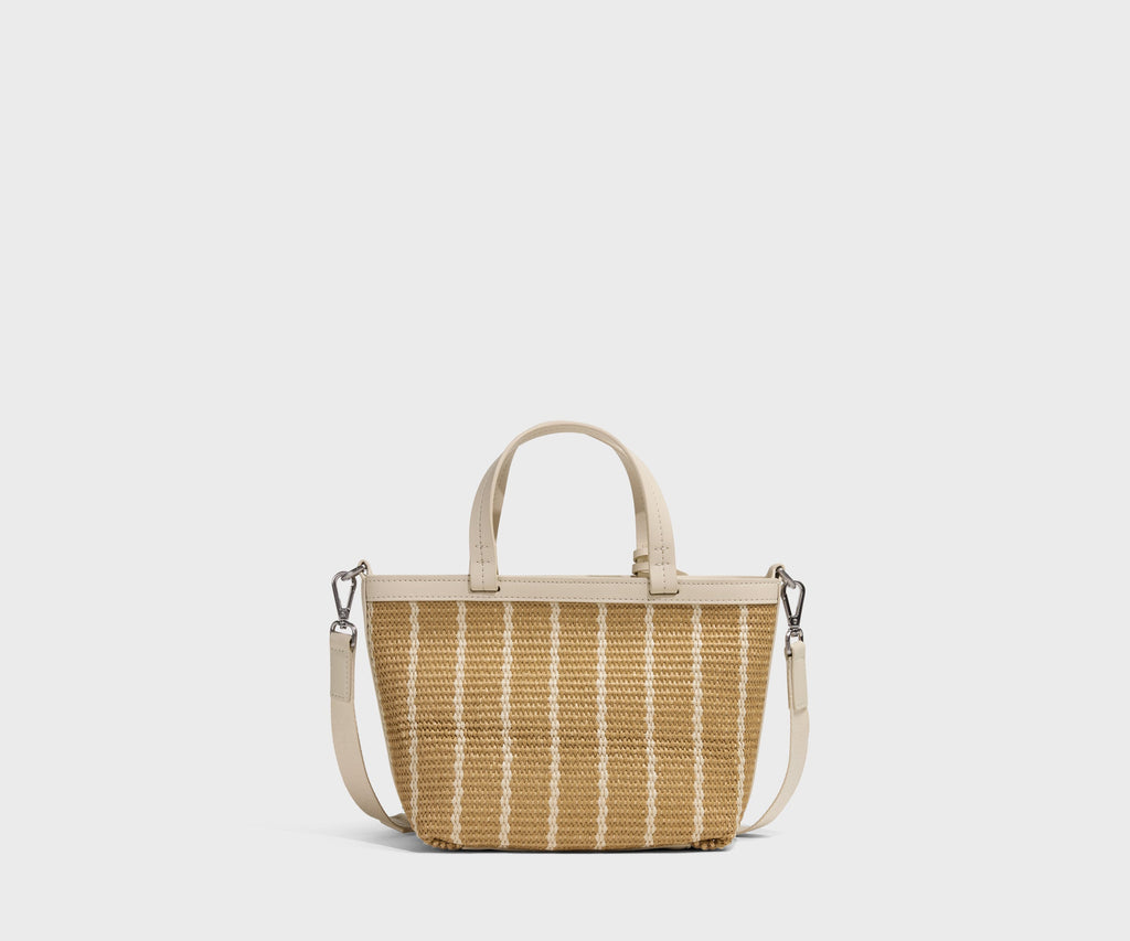 Away Mini Riviera Straw Tote Tote Bag - White Seagrass