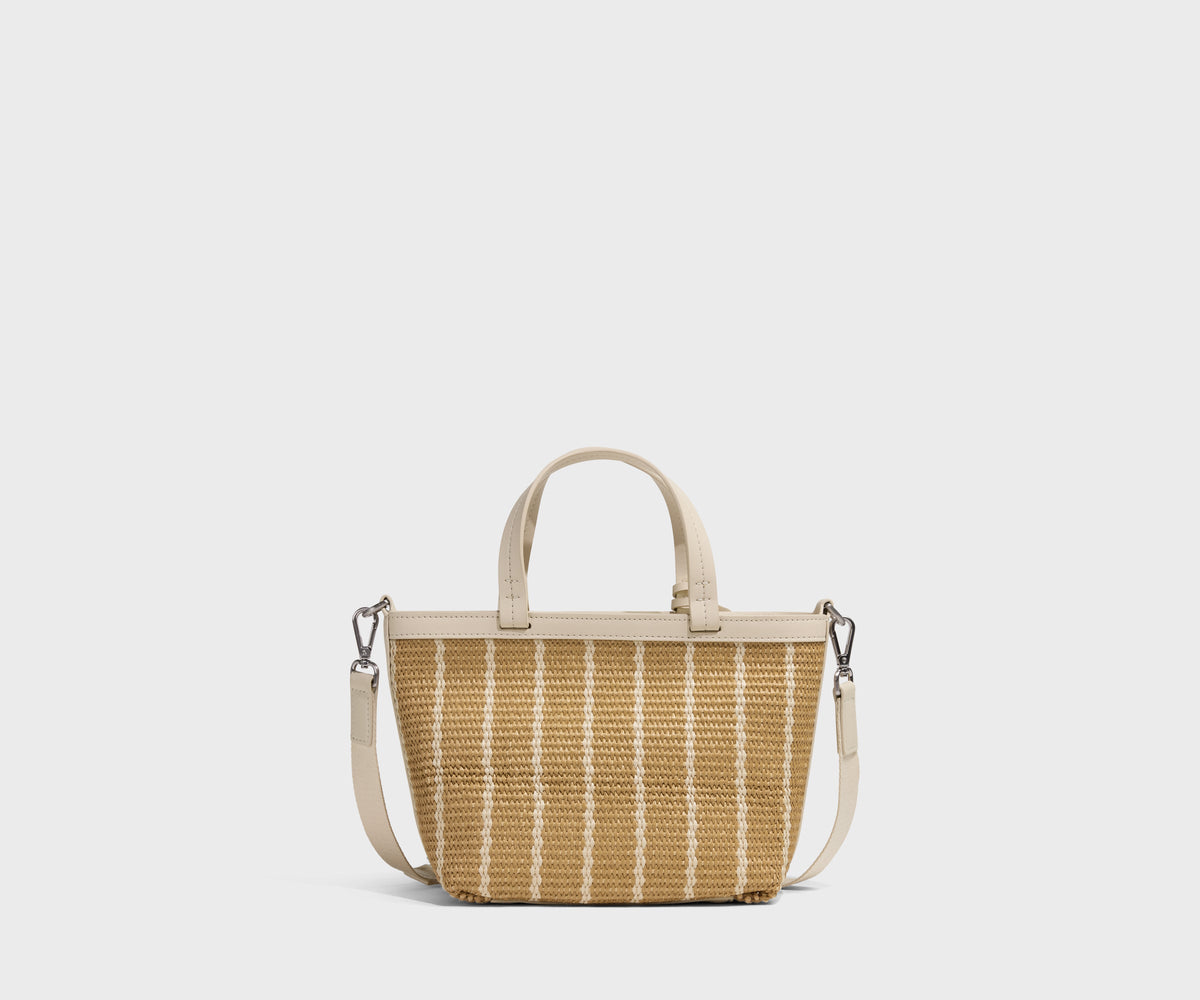 Away Mini Riviera Straw Tote Tote Bag - White Seagrass