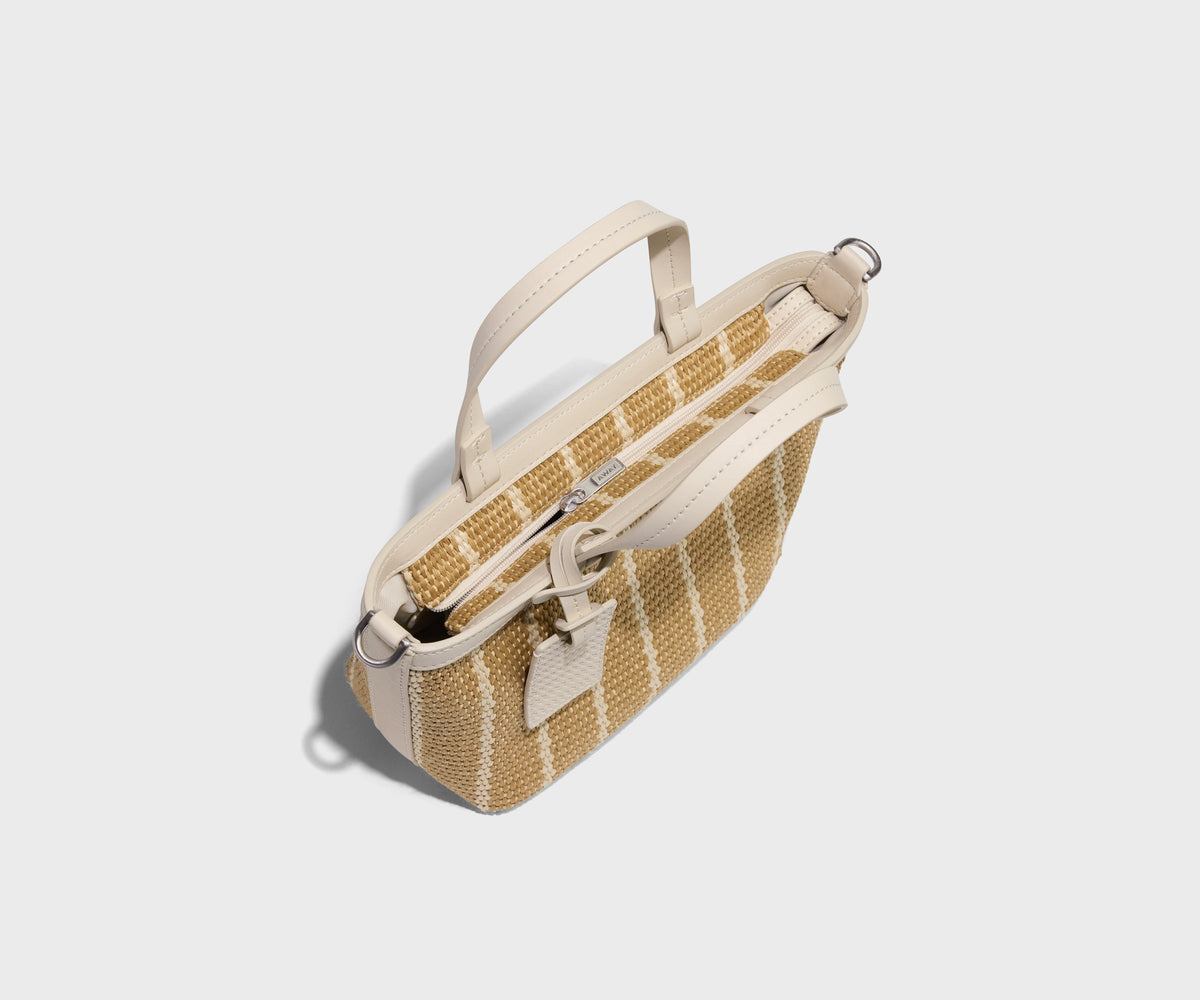 Away Mini Riviera Straw Tote Tote Bag - White Seagrass