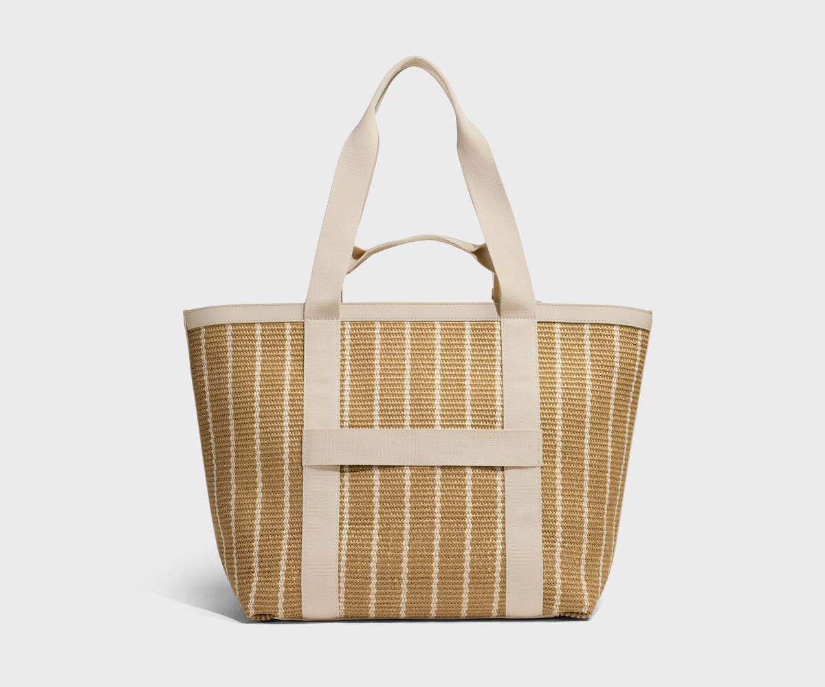 Away Riviera Straw Tote Tote Bag - White Seagrass