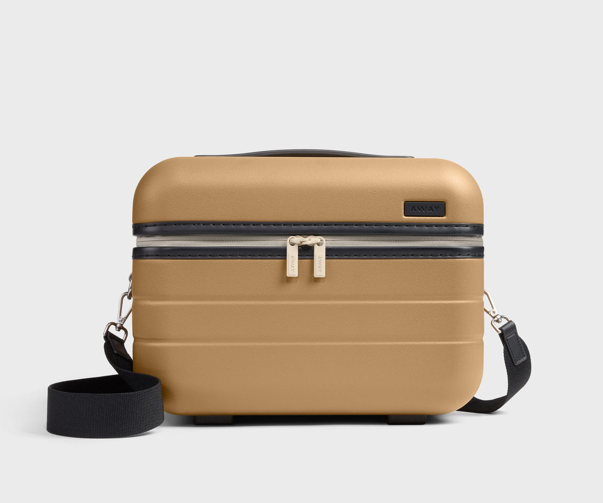 Away The Train Case Toiletry Bag - Tide Line Stripe
