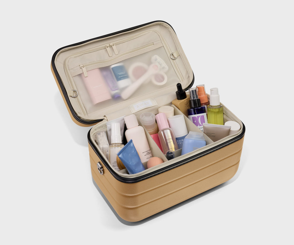 Away The Train Case Toiletry Bag - Tide Line Stripe
