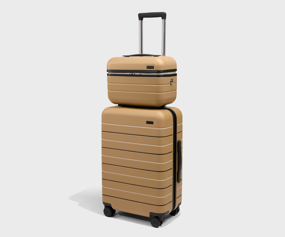 Away The Train Case Toiletry Bag - Tide Line Stripe