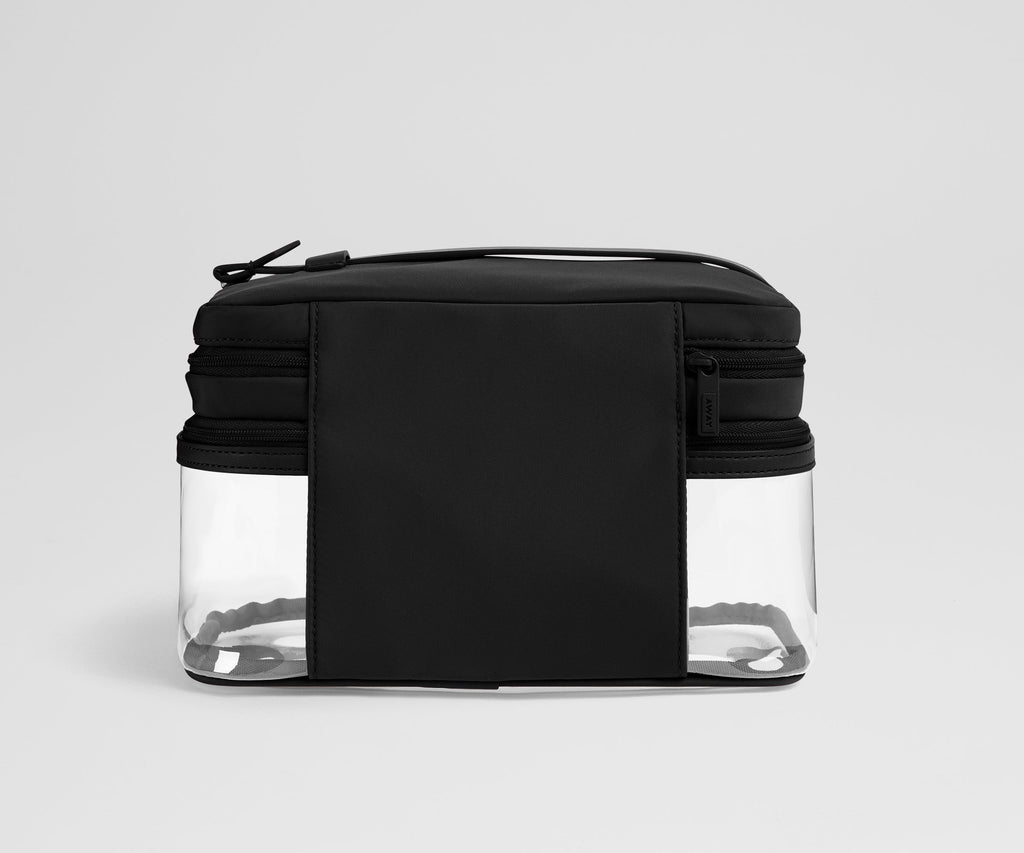 Away Clear Cosmetic Case Toiletry Bag - Jet Black