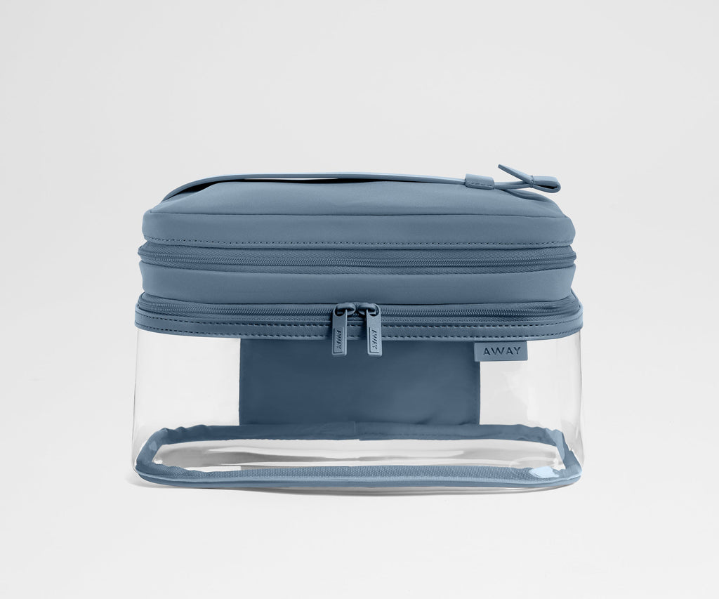 Away Clear Cosmetic Case Toiletry Bag - Coast Blue