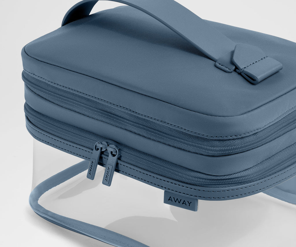 Away Clear Cosmetic Case Toiletry Bag - Coast Blue