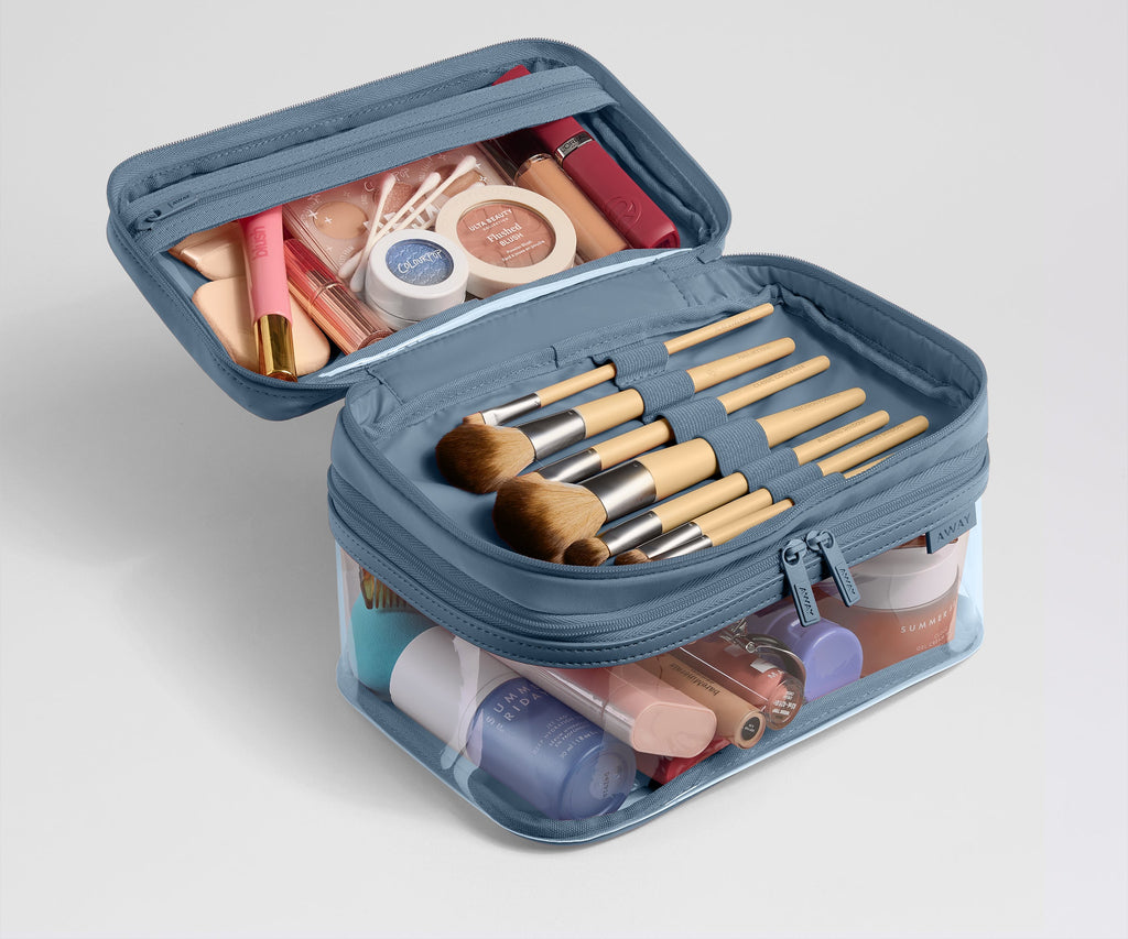 Away Clear Cosmetic Case Toiletry Bag - Coast Blue