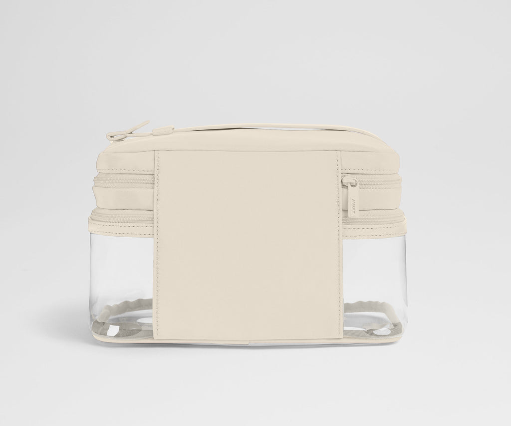 Away Clear Cosmetic Case Toiletry Bag - Salt White