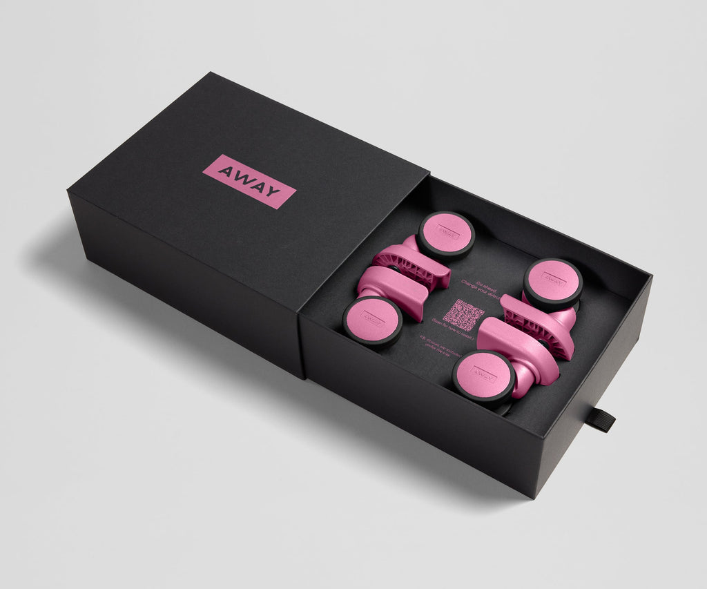 Away Custom Carry-On Wheel Set Suitcase - Peony Pink