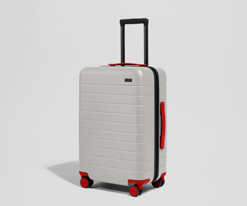 Away Custom Checked Wheel Set Suitcase - Cherry Red