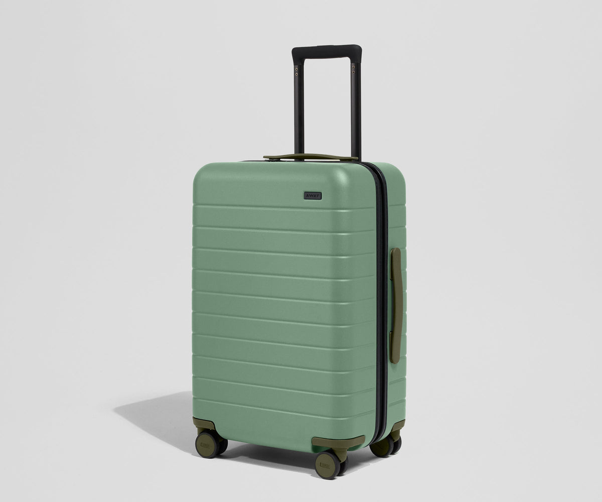 Away Custom Carry-On Wheel Set Suitcase - Olive Green