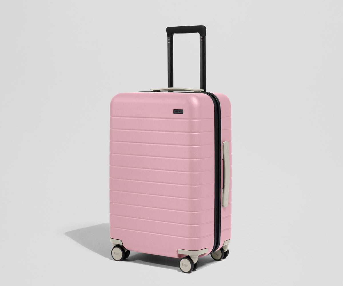 Away Custom Checked Wheel Set Suitcase - Salt White
