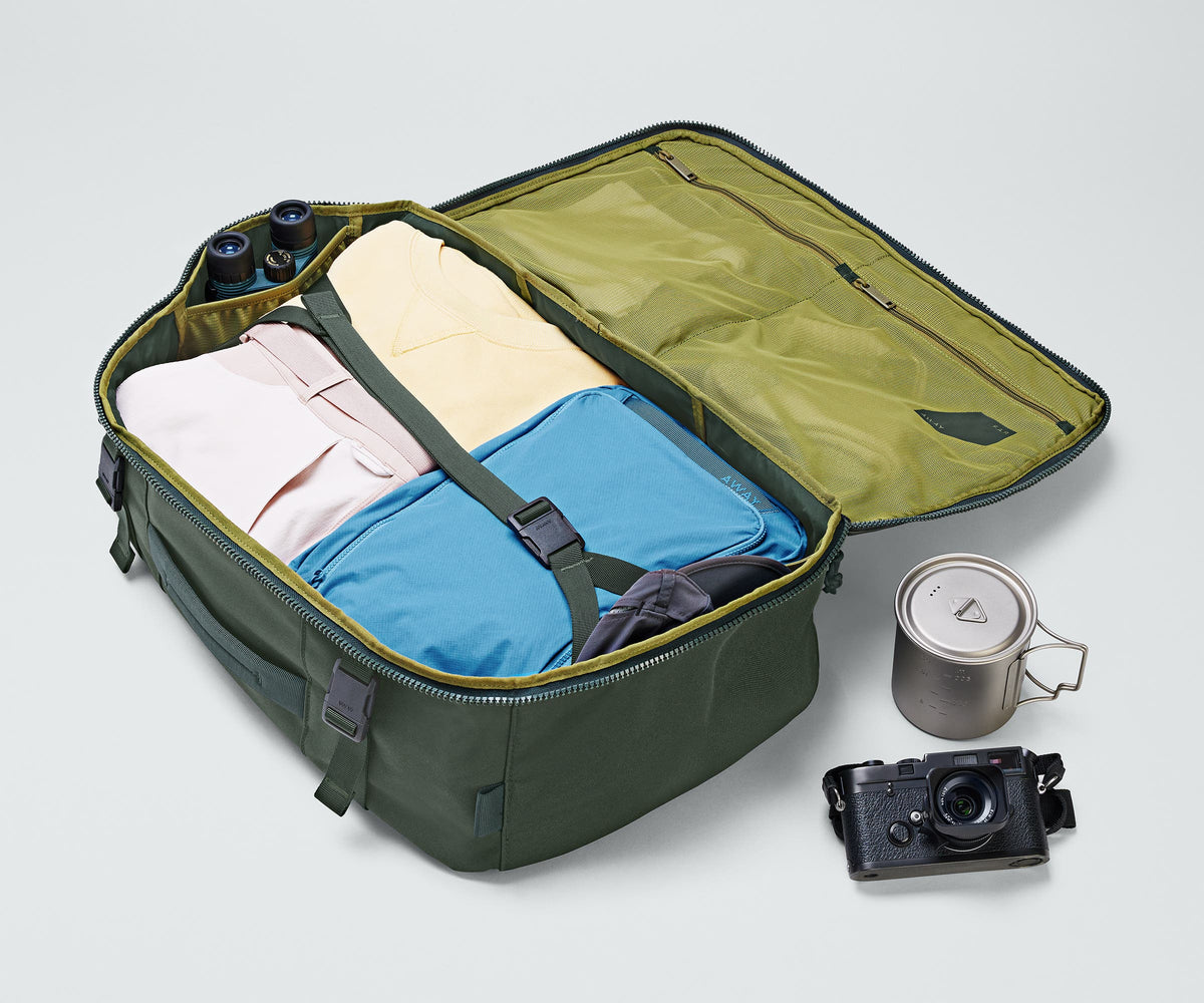Away Active Convertible Backpack 45L in Forest Green