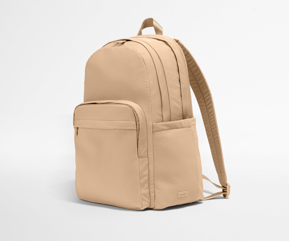 Away Large Featherlight Backpack in Camel Brown