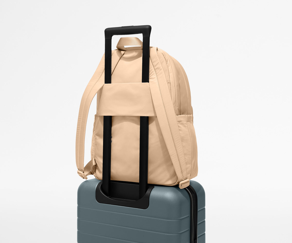 Away Large Featherlight Backpack in Camel Brown