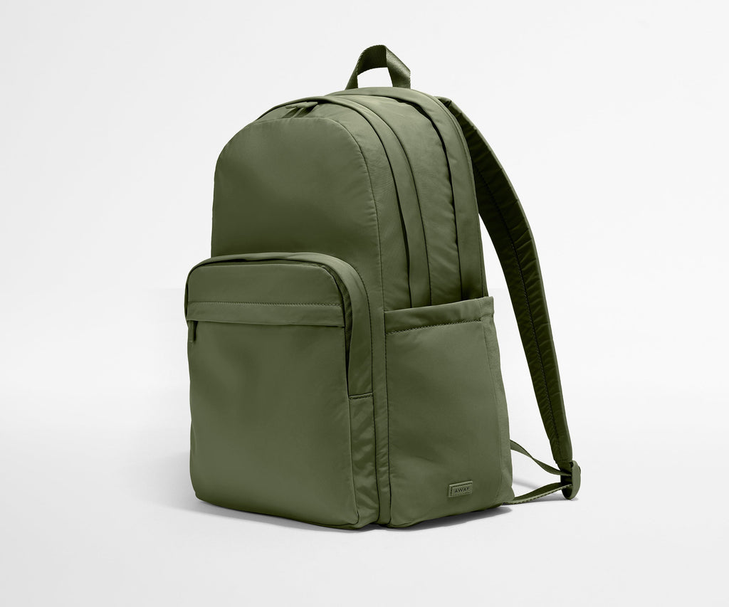 Away Large Featherlight Backpack in Olive Green