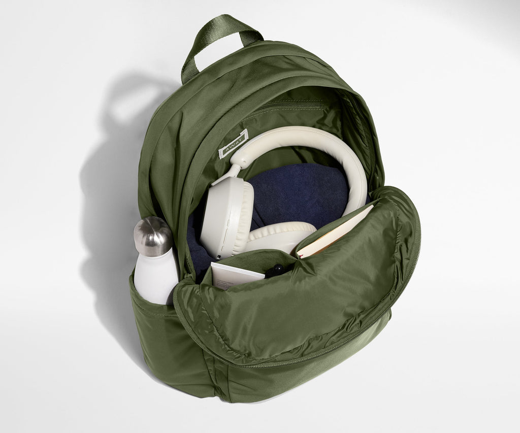 Away Large Featherlight Backpack in Olive Green
